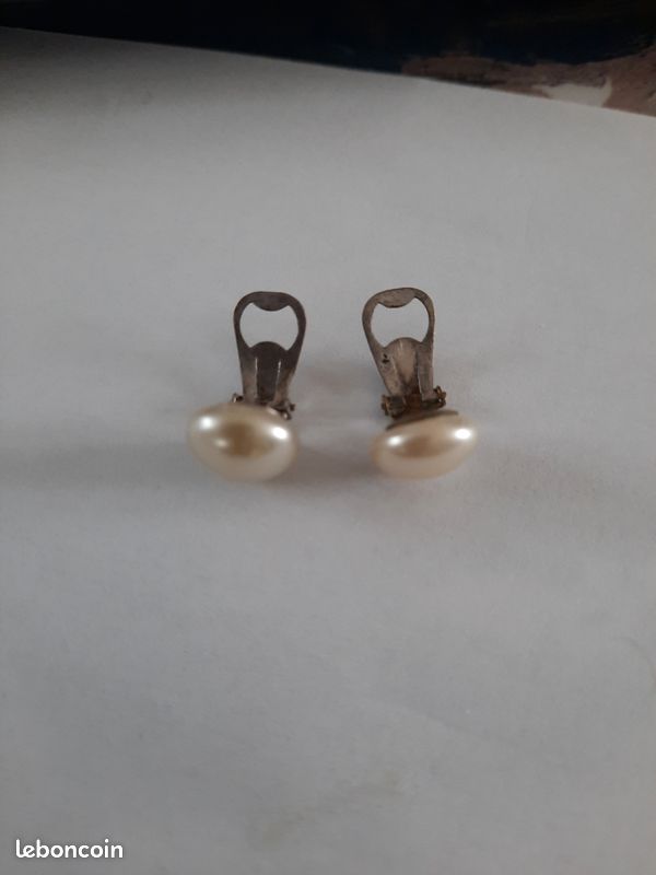 Boucles oreilles nacre ancien (image 2)