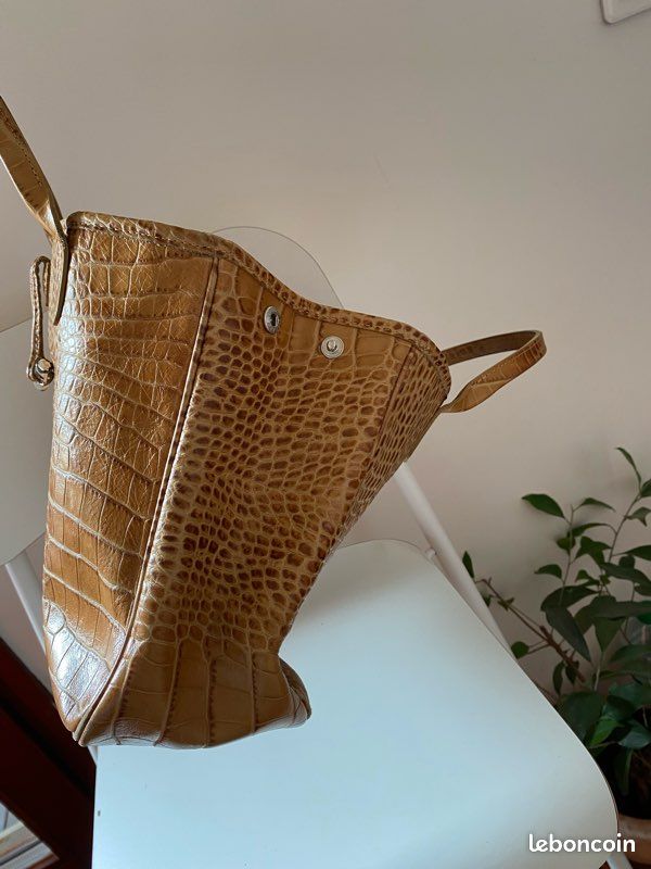 Lot 2 sacs Longchamp cuir embossé crocodile – Très bon état (image 10)