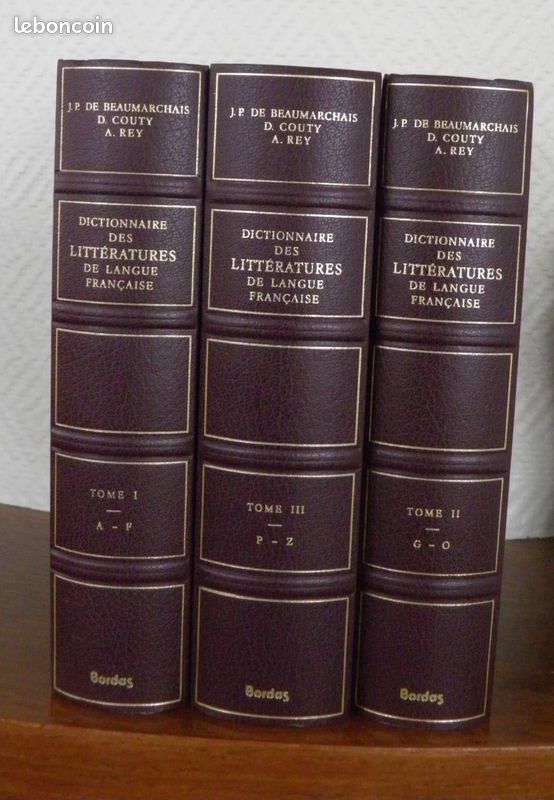 Dictionnaire des littératures de langue française en 3 volumes 1984 (image 1)