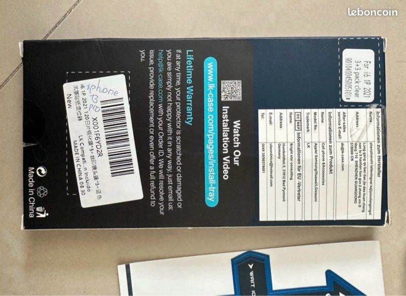 2 verres de protection iPhone 13 Pro avec applicateur djca (image 4)