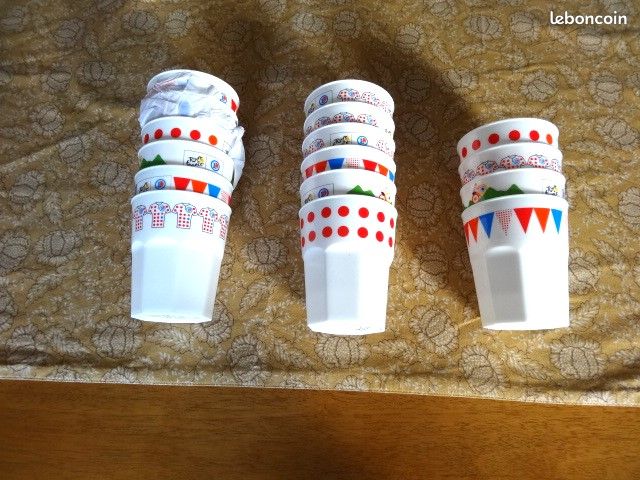 Lot De 3 Gobelets Publicitaires Tour De France / Leclerc - Fabrication Française
