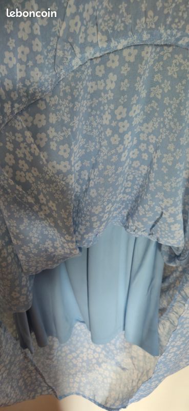 Robe à fleurs bleue à volants t42 Asos (image 11)
