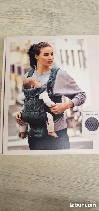Porte-bébé BabyBjörn Move Mesh Anthracite (0-15 mois) — État neuf dans sa boîte (image 3)