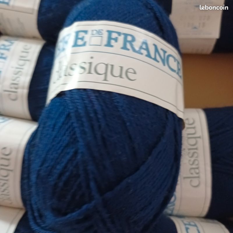 Lot De 12 Pelotes De Laine Atmosphera - Bleu - Aiguille 5 - Polyester - Neuf