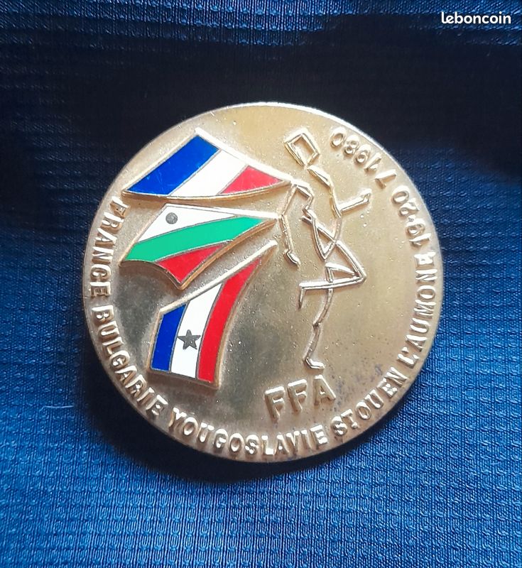 Insigne Fédération Française Athlétisme France-Allemagne 1964 - Original Vintage