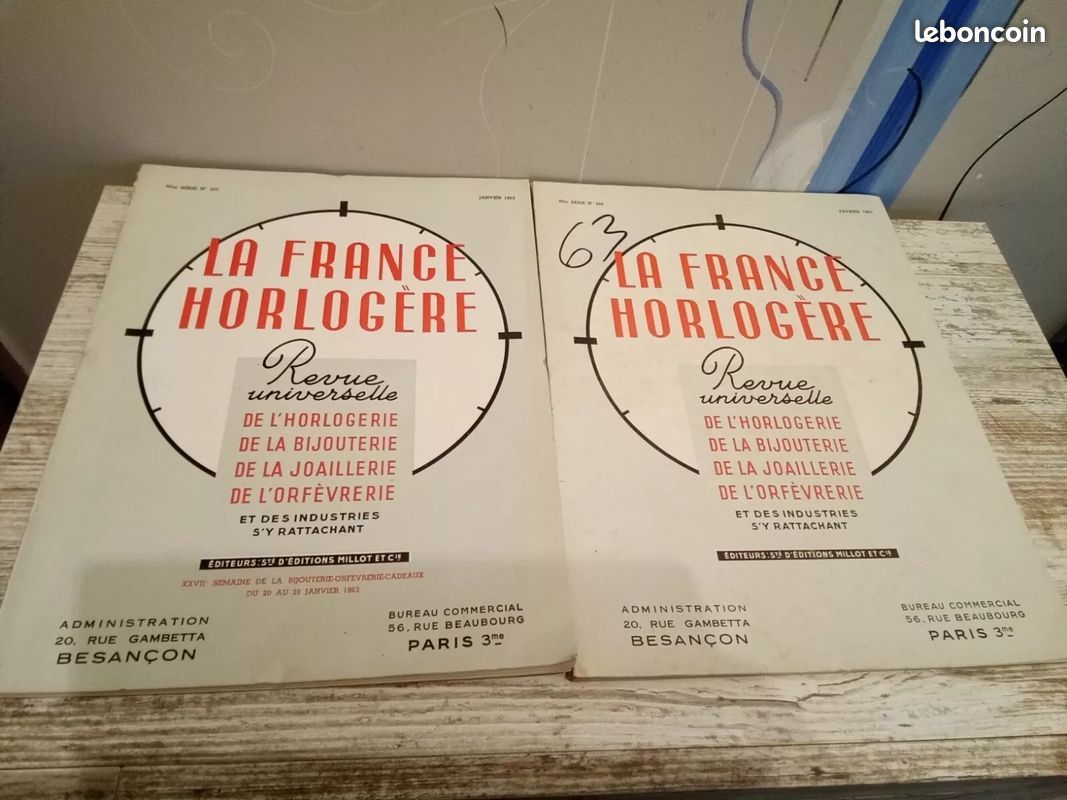 Revue la France horlogère . Année 1963. Rare (image 3)