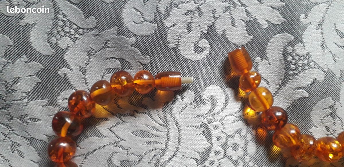 Collier En Perles D'Ambre Véritable - Bijou Naturel Et élégant
