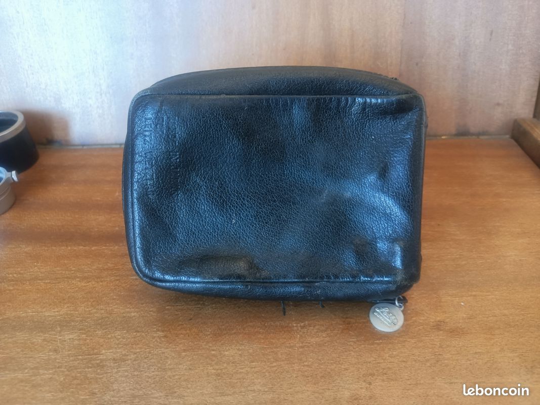 Étui En Cuir Noir Leitz Wetzlar Pour Leica CL – Occasion – Zipper Fonctionnel
