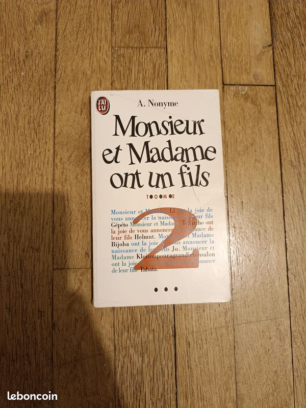 Livre "M. Et Mme ont un fils" tome 2 (image 1)