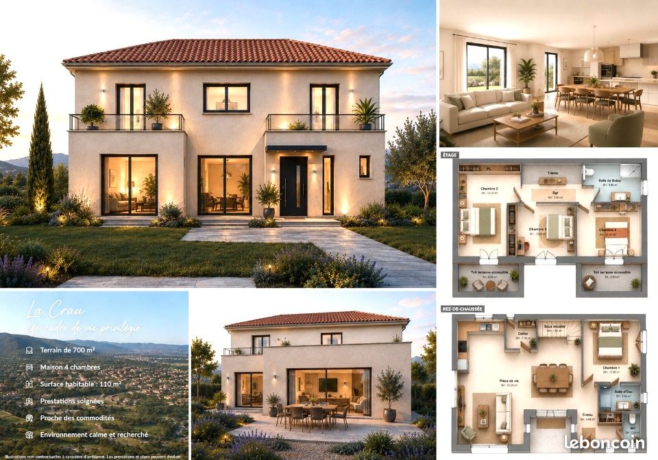Maison 5 pièces 110 m² · à La Crau · 110 m² · 628 000 €