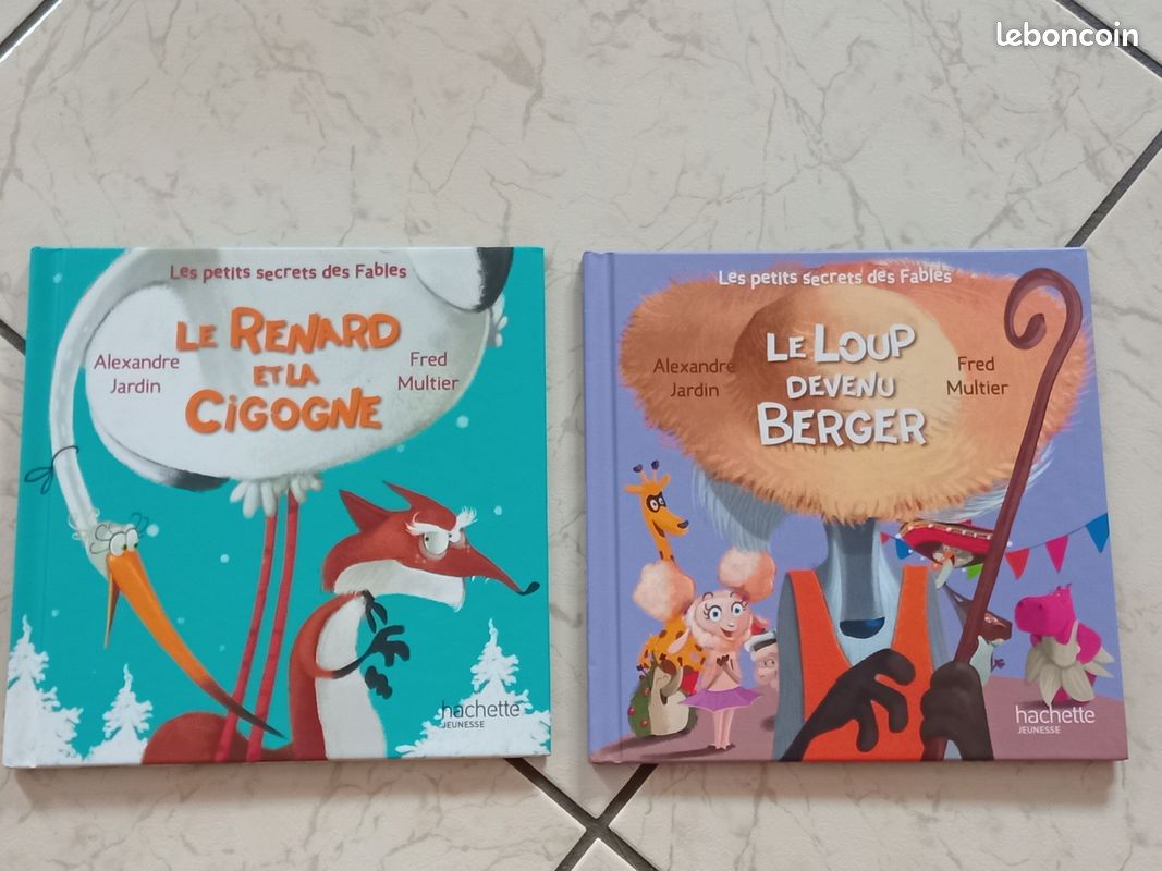 Lot 2 livres-le renard et la cicogne+le loup devenu berger (image 1)