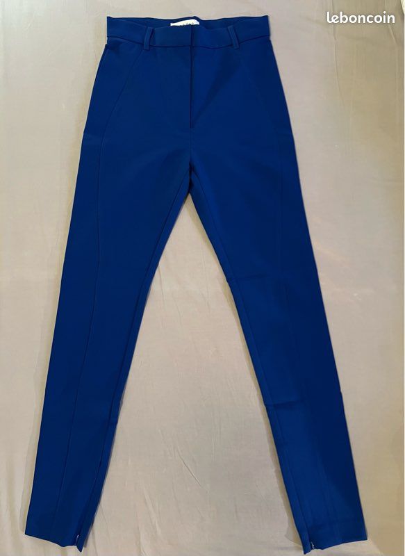 Pantalon Capri Sandro Bleu Marine - Taille 1 (tour De Taille 26") - Occasion Très Bon état
