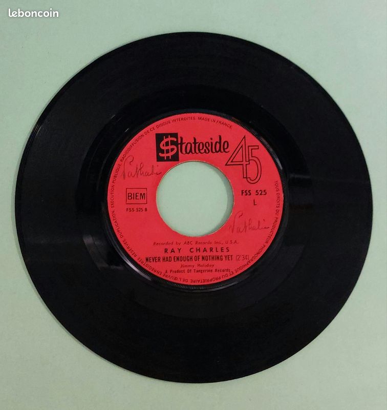 45T vinyle, Ray Charles "Yesterday" (image 4)