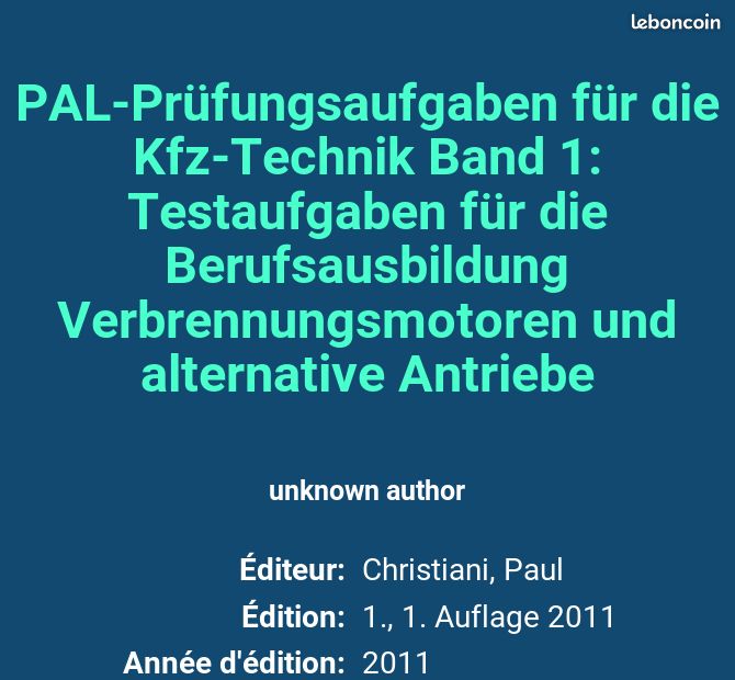 PAL-Prüfungsaufgaben für die Kfz-Technik Band 1: Testaufgaben für die Berufsausbildung Verbren... (image 2)