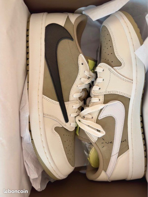Jordan 1 low rétro golf Travis Scott olive neutre (image 6)