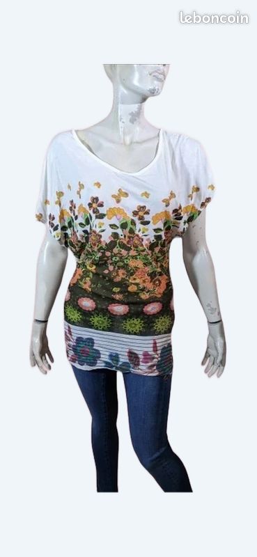 Tunique Ou Haut Desigual Multicouleur - Taille XS/34, Occasion Très Bon état