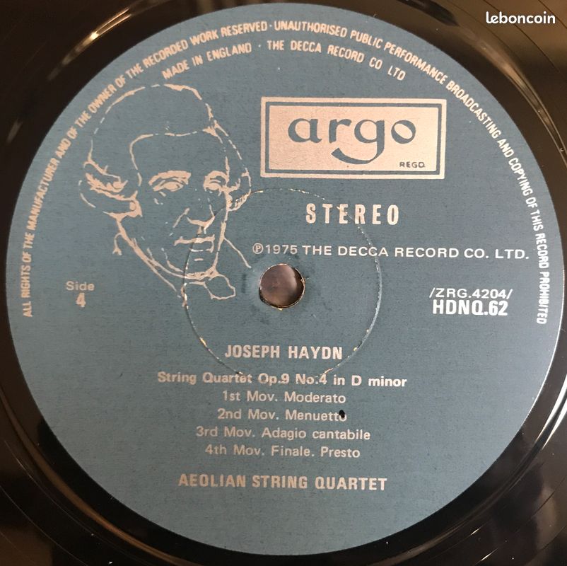 6xLP Haydn Aeolian String quartets 9 17 Argo UK 1975 Classique Musique chambre Simpson Major Hurwitz (image 10)