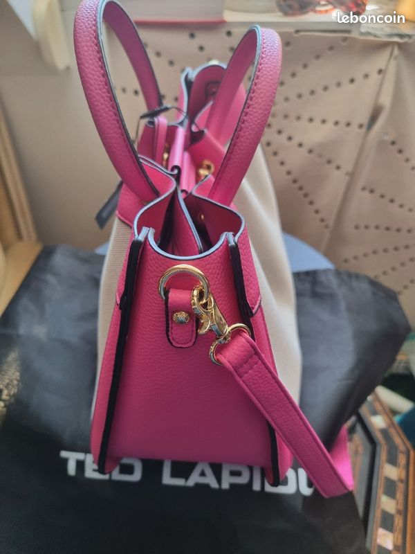 Sac Bandoulière Ted Lapidus Rouge - Simili Cuir - Neuf Avec étiquettes