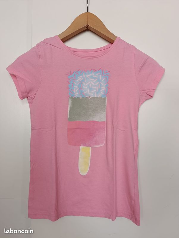 Blouse fille d'occasion Monoprix blanc - 10 ans