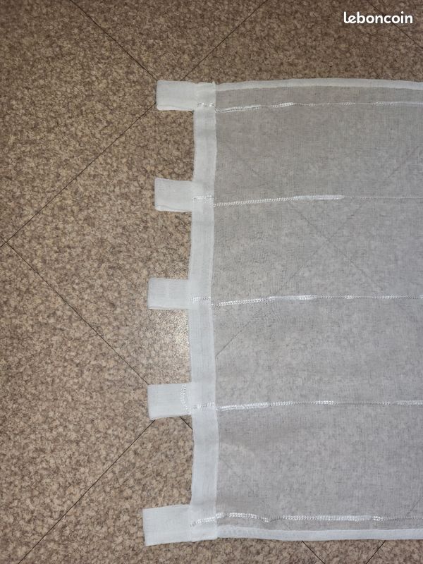 Lot de 2 paires de voilages blanc (image 6)