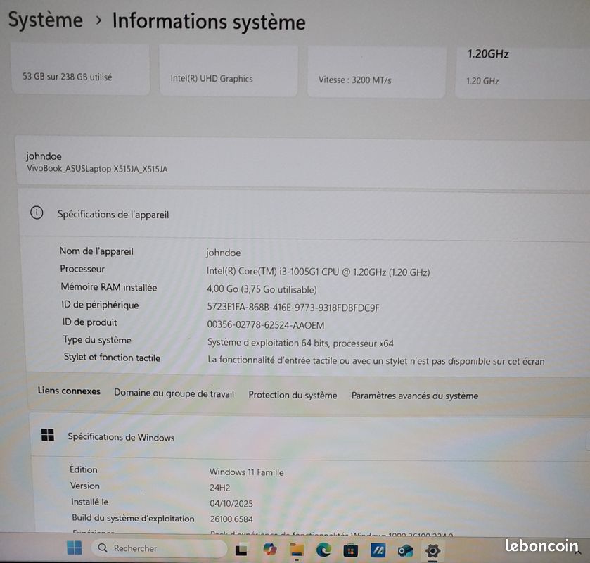 Ordinateur portable Asus R515JA (image 3)