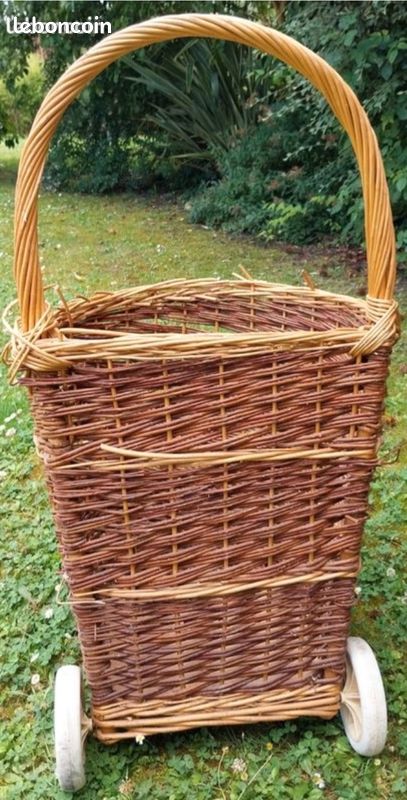 Panier à roulettes pour bois / bûches pour cheminée (image 2)