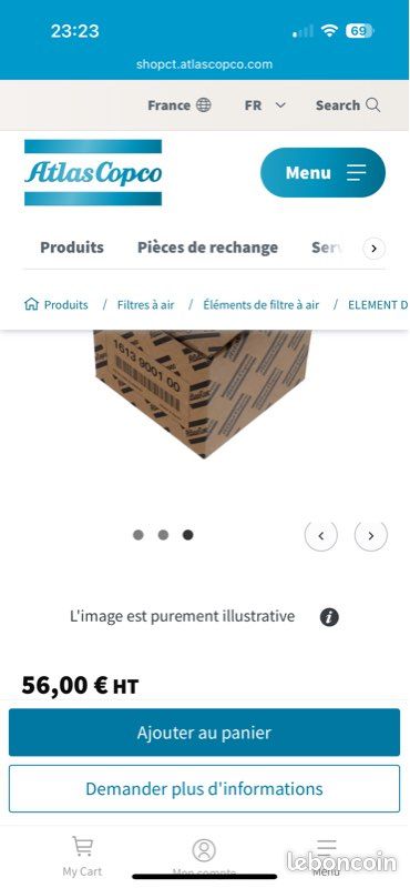 Filtre à air neuf Atlas Copco (image 4)