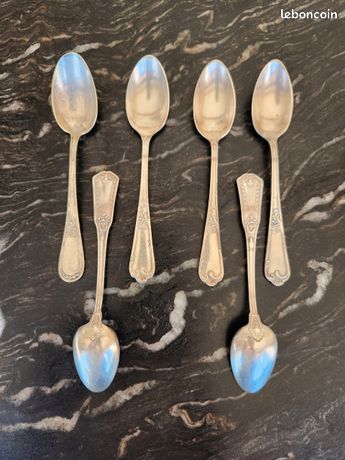 AOOSY Cuillères en Acier Inoxydable - Lot de 6 Cuillères à Soupe et Dessert de 5,91 Pouces