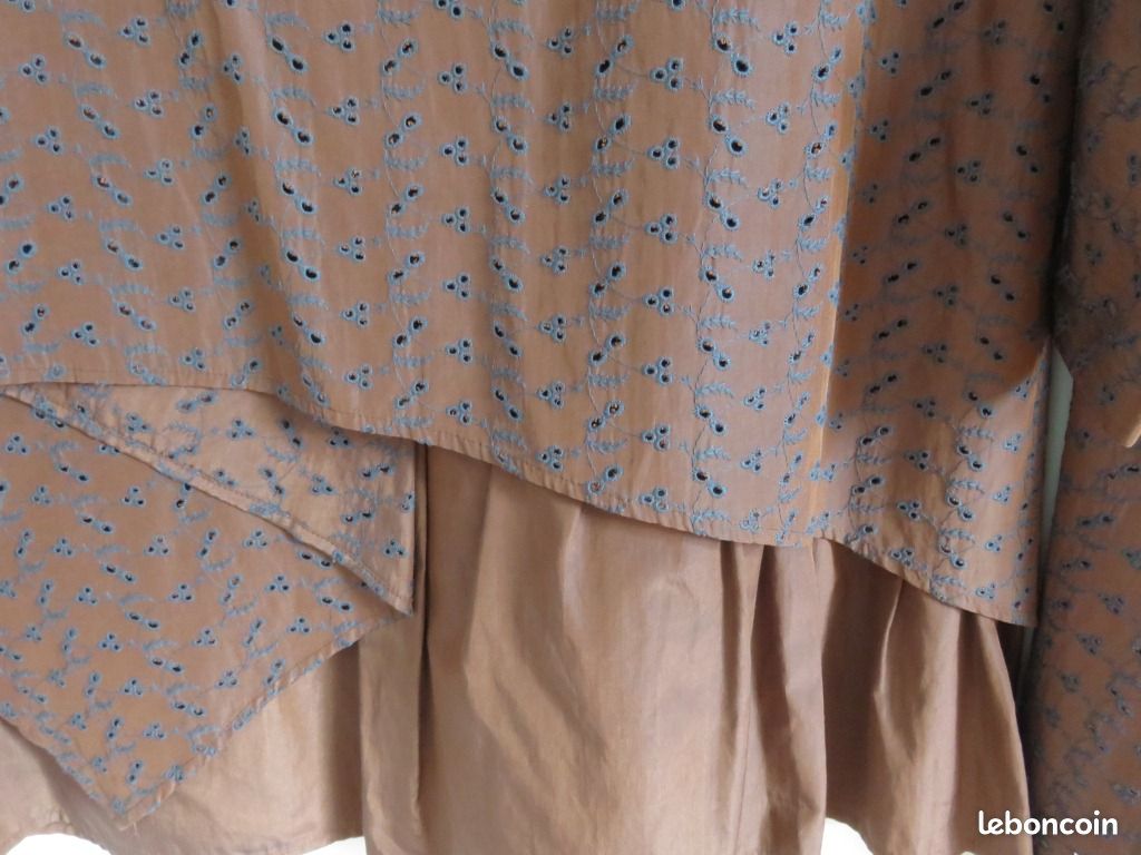 Jupe Zapa Taille 38 - Marron/Gris - Coton Mélangé - Taille Élastiquée - Occasion Très Bon État