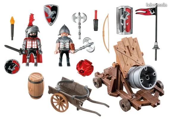 Pièce Détachée Playmobil Château 3269 - Tour Et Chevalier - Pour Collection Ou Remplacement