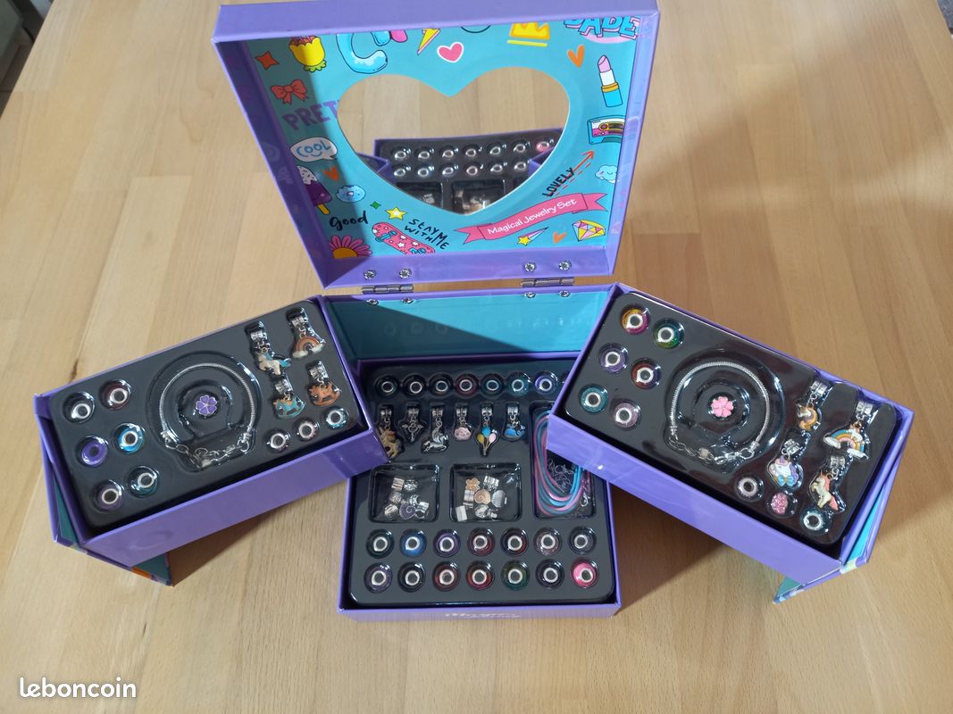 🦄 Coffret à bijoux licorne et kit de création bijoux (image 1)