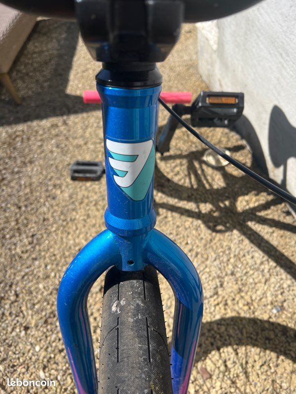 BMX Brooks quasi neuf – Cadre bleu métal / Pegs roses (image 7)