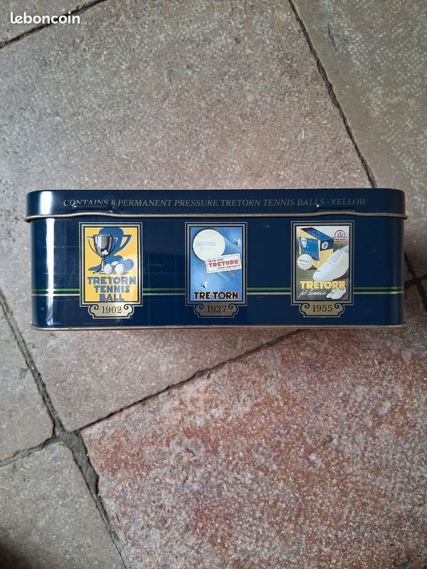 Ancienne Boîte De 6 Balles De Tennis Bancroft Tretorn Blue Point – Fabriquées En Suède, NOS (Occasion)
