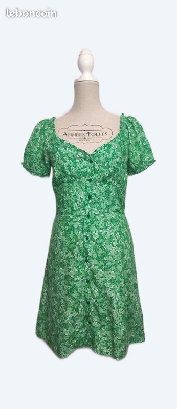 Robe fleurie verte Pimkie 40 (image 1)