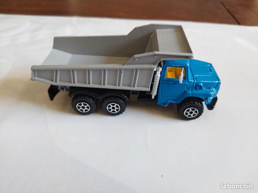 Camion Benne Majorette 1/60 - Modèle Komatsu Vert 1970 - Occasion - Jouet Collection Métal
