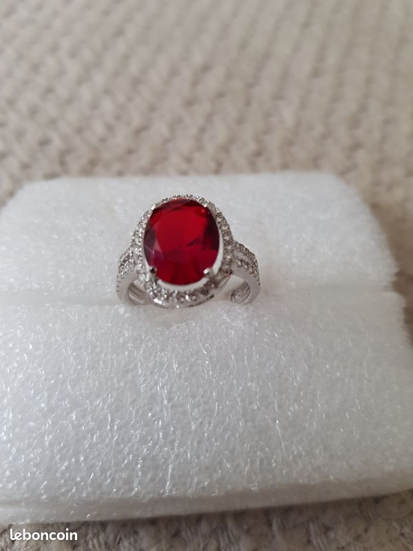 Bague en argent rhodie 925 (image 1)