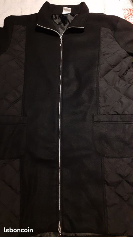 Manteau léger style polaire, noir, pour femme (image 3)