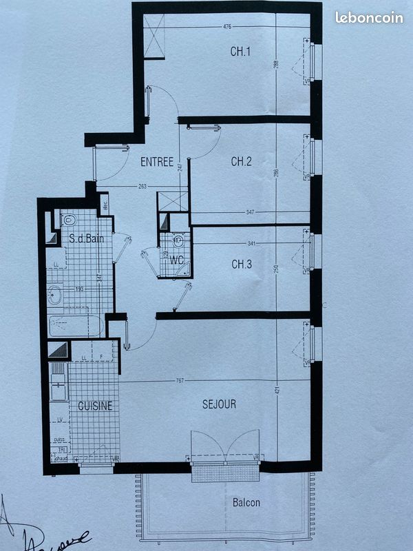 Appartement 4 pièces 80 m² · à Rouen · 80 m² · 930 €/mois