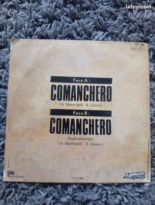 Vinyle 45t italo Disco Comanchero (image 2)
