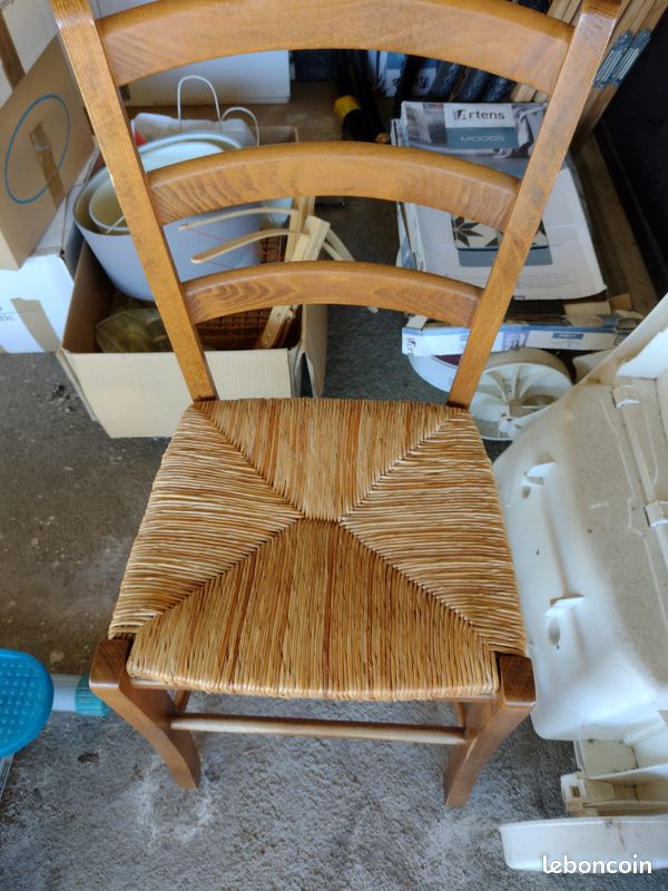 2 chaises en paille (image 2)