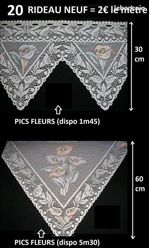 RIDEAUX et VOILAGES MODERNES NEUFS à 2 euros le mètre, Toutes largeurs, Gros métrages disponibles, ENVOI POSSIBLE (image 20)