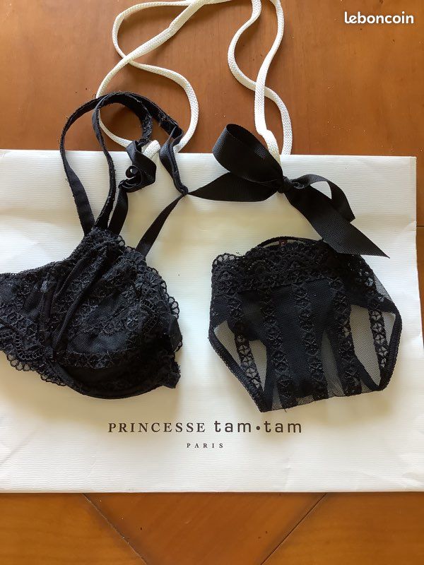 Soutien gorge dentelle noire Princesse Tam tam 90 A (image 4)