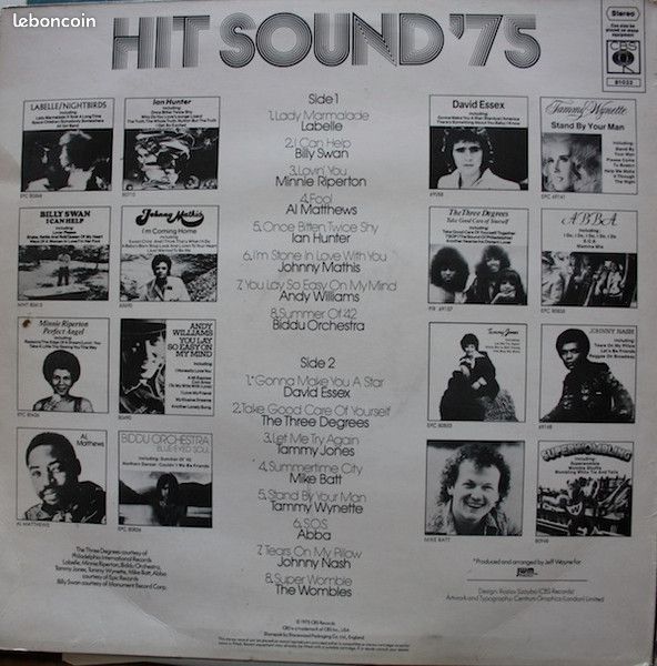 33t vinyle / HIT SOUND'75 (1975) pressage original - EX état (image 4)