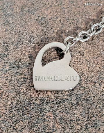 Collier Morellato En Métal Argenté Avec Pendentif Cœur Strass - Occasion Très Bon état