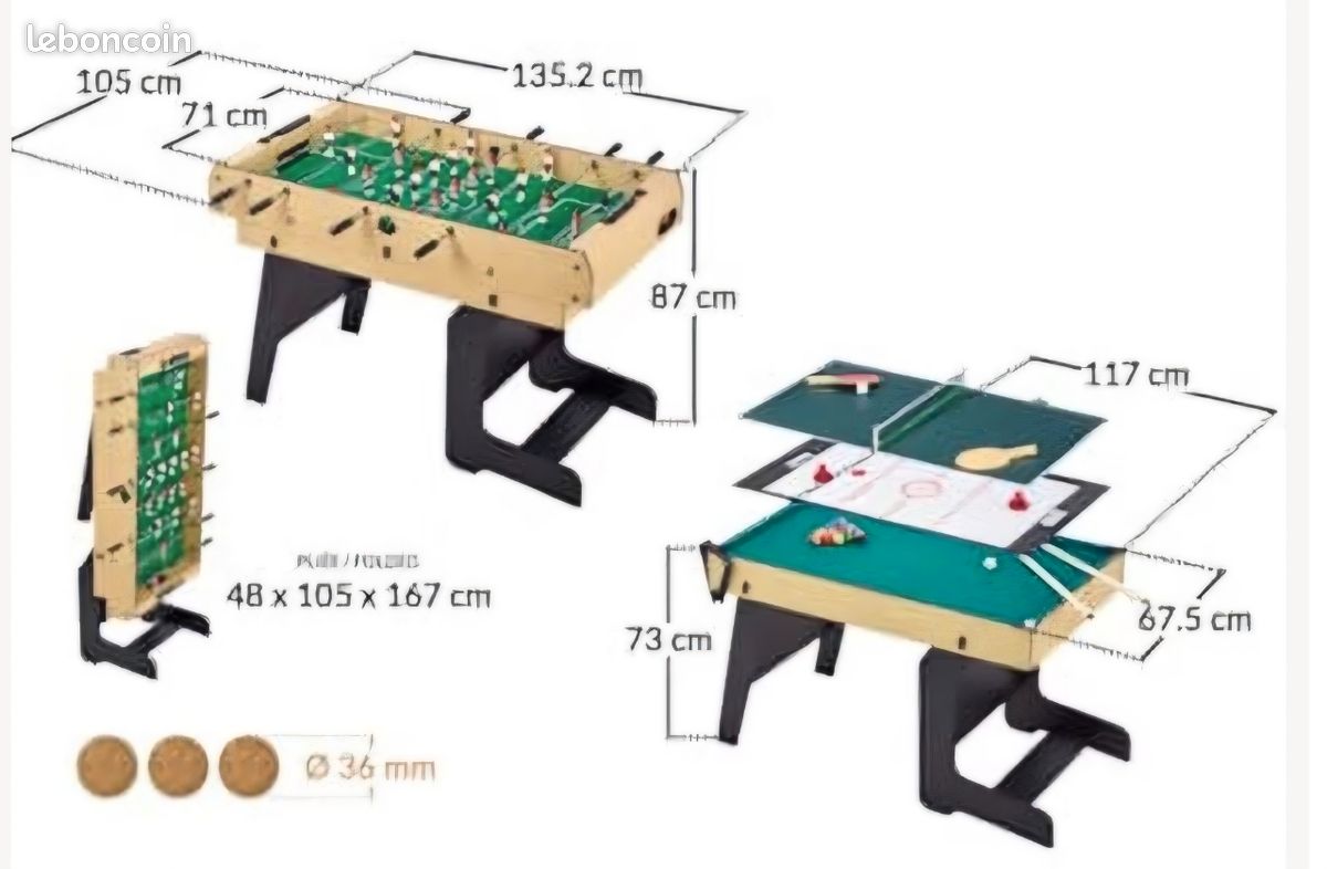 Baby-foot multi jeux pliable 4 en 1 (image 4)