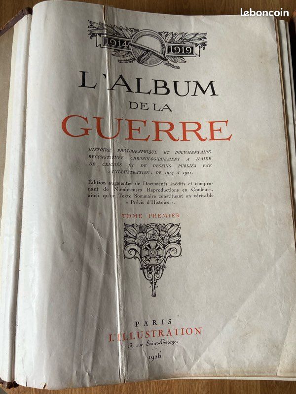 Lot de 2 grand livre, album de la guerre, 1000 914 919, tome un et deux (image 4)
