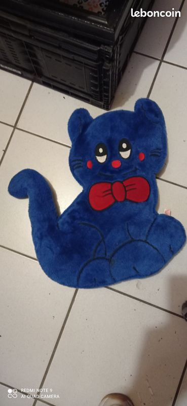 Coussin vintage en chat peluche moumoute (image 4)