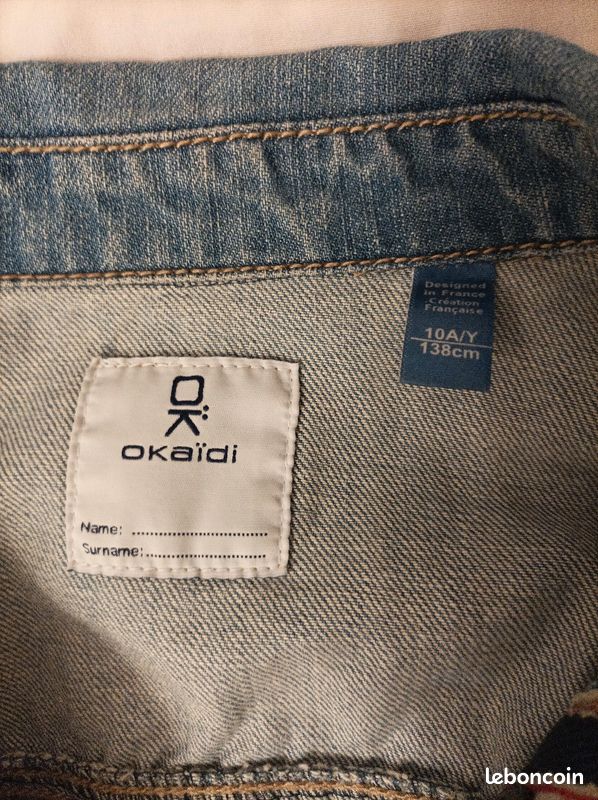 Veste en Jean bleu Okaïdi 10 ans (image 3)