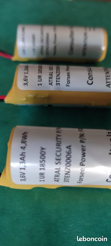 Lot de 3 Batteries alarme DAITEM RXU03X 3.6V (image 3)
