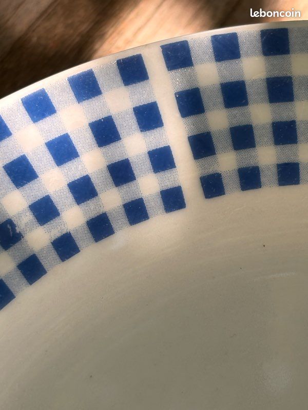 12 assiettes 19 cm décor Vichy (image 7)